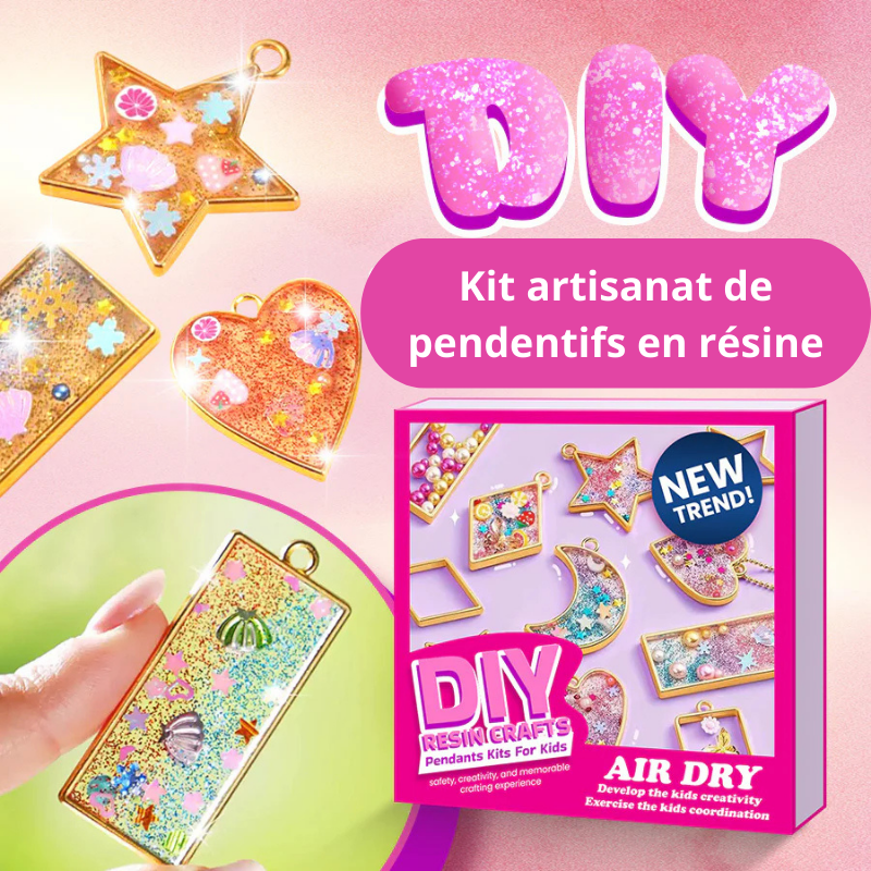 Kit artisanat de pendentifs en résine