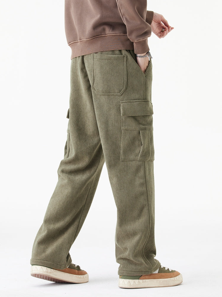 Leo | Pantalon cargo en velours côtelé de laine