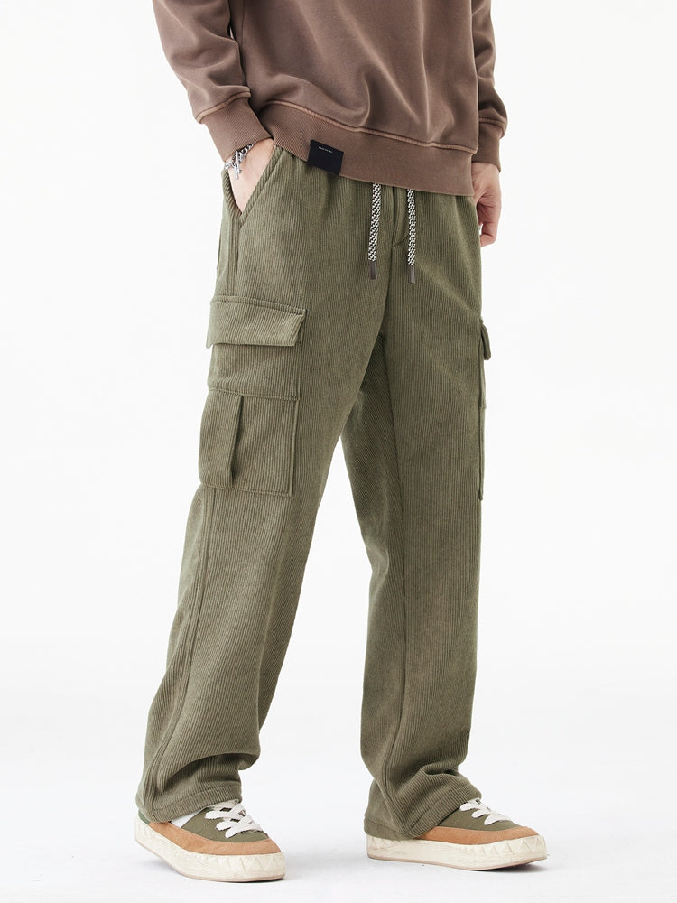 Leo | Pantalon cargo en velours côtelé de laine