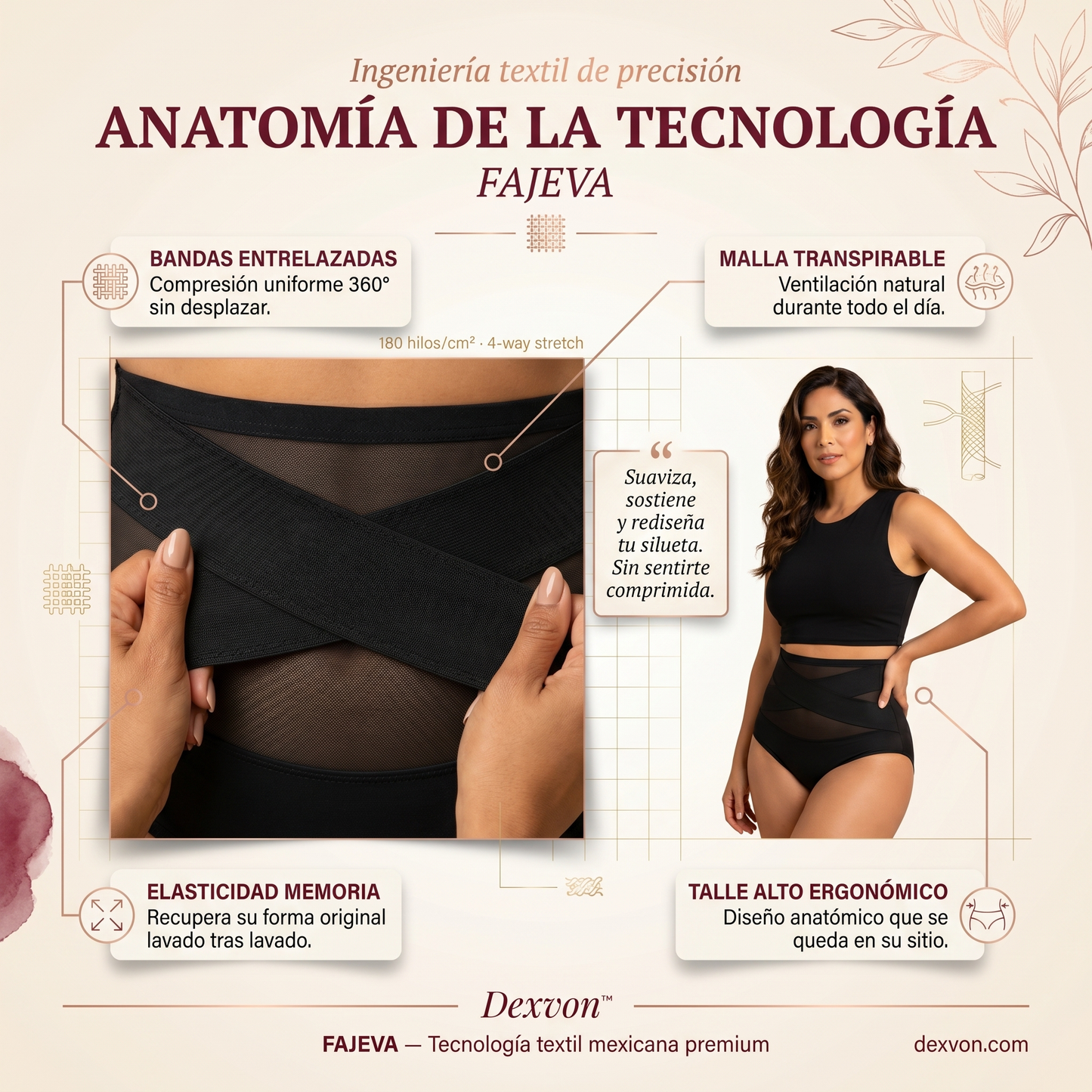 Faja Modeladora Cintura Alta — Control de Abdomen Sin Costuras