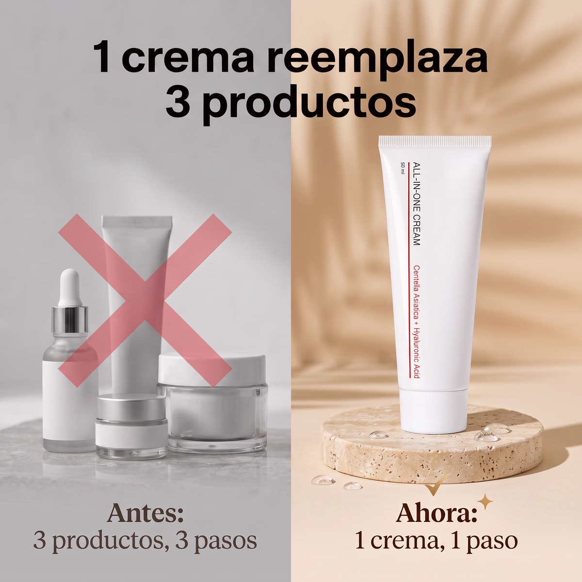 1 crema reemplaza 3 productos